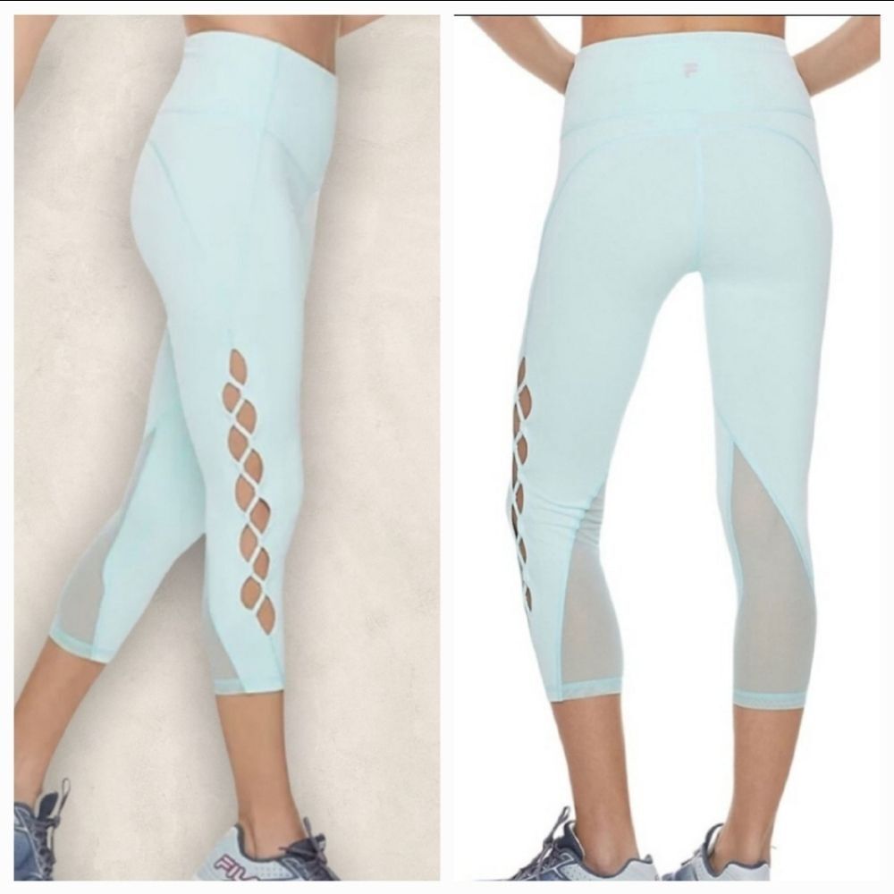 🔺️Fila Sport Sky Blue High Rise Capri Athletic Pants Small